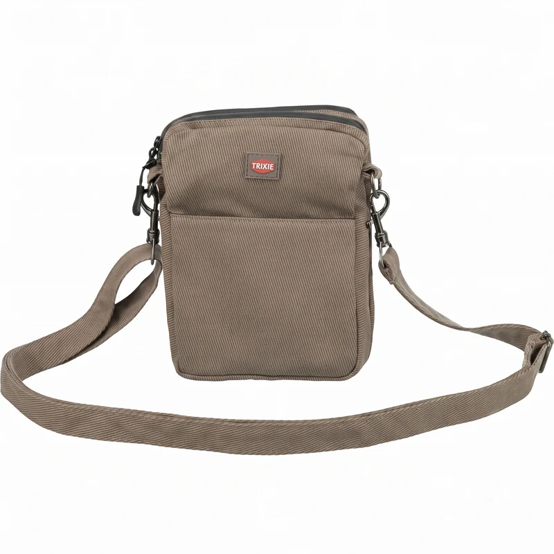 TRIXIE Leckerlibeutel in Cord-Optik – Mit Schultergurt & mehreren Taschen