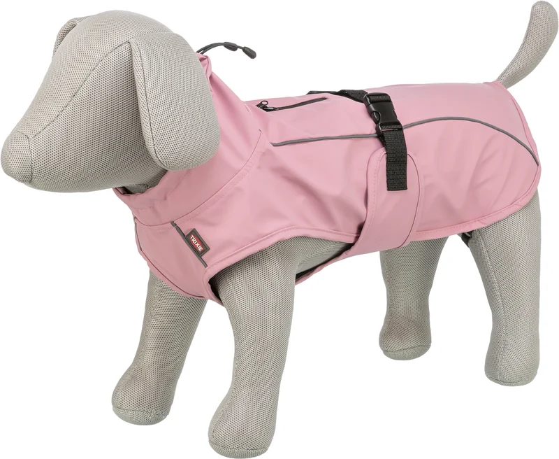 TRIXIE Hunde Regenmantel Vimy – wasserdicht, mit Bauchschutz & Reflektoren | Pink, Flieder & Orange