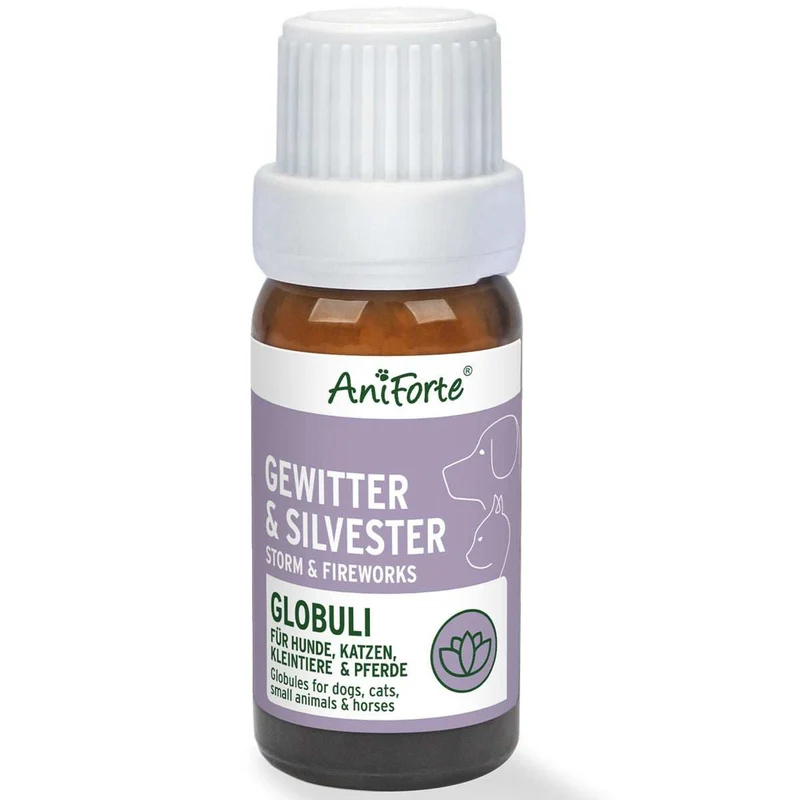 AniForte Bachblüten Gewitter & Silvester Globuli für Hunde & Katzen 15 g