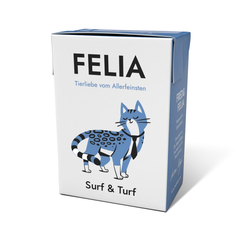 FELIA Surf & Turf Rind & Buntbarsch – Alleinfutter für ausgewachsene Katzen