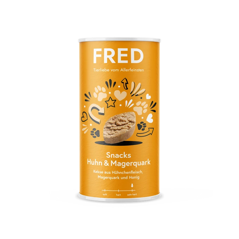 FRED Snacks – Glutenfreie Hundesnacks, schonend gebacken, 250 g
