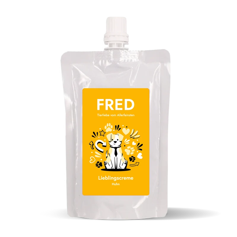 FRED Lieblingscreme Huhn – Cremiger Hundeснack mit Hühnerleber, 100 g