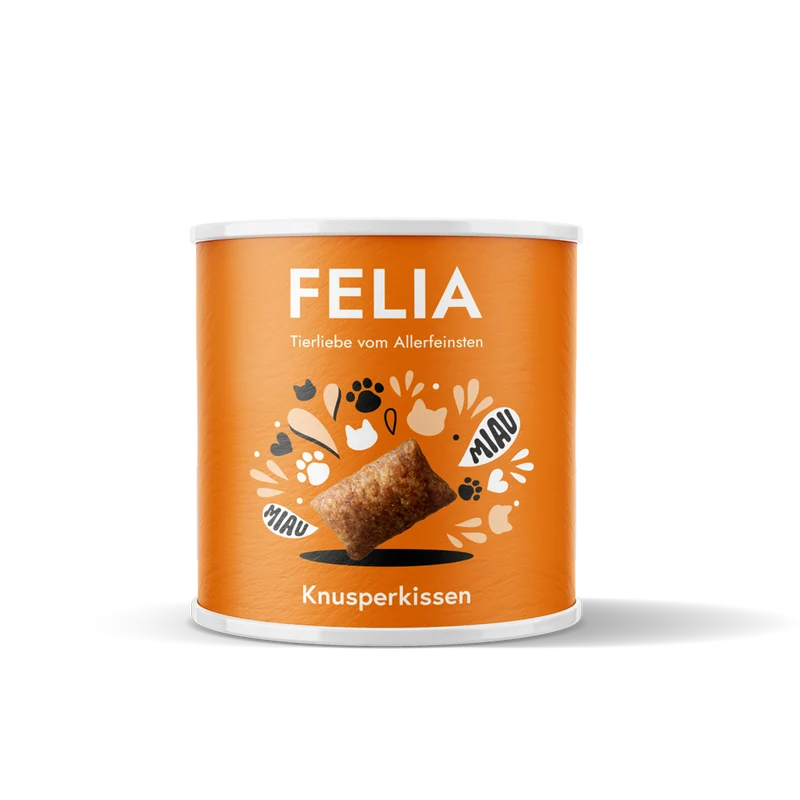 FELIA Snacks Huhn – Knusperkissen mit Hühnerfleisch, Lachsmehl & Cranberries, 80 g