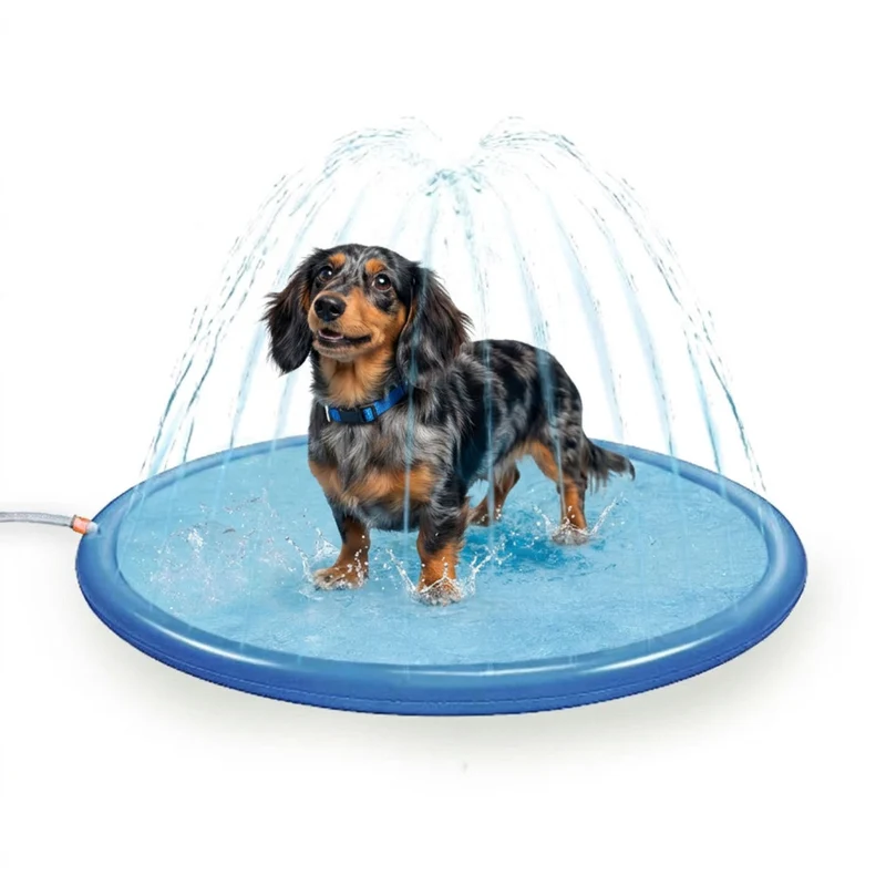 Coolpets Splash Sprinkler für Hunde – Wassersprinkler-Matte in 2 Größen