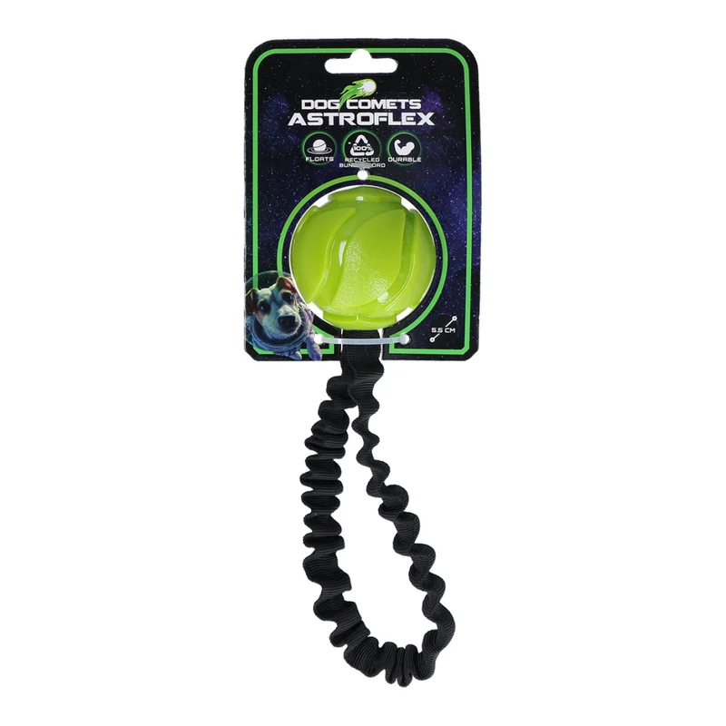 Dog Comets Astro Flex Hundespielzeug – Ball mit elastischem Wurfband | 3 Farben