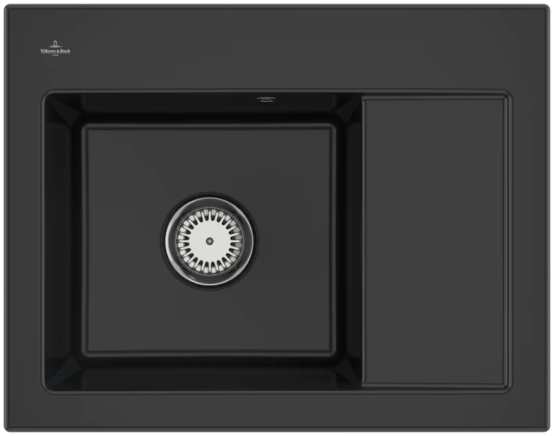 Villeroy & Boch Subway 45 Compact pure black Premium Ceramikspüle