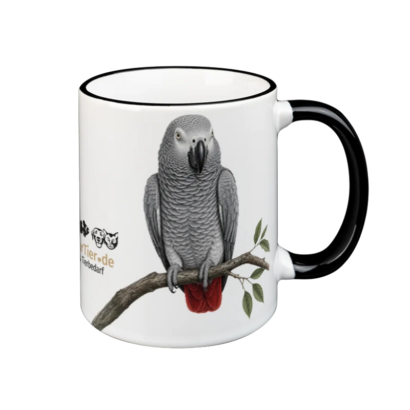 Tasse Sammeltasse AllesFürIhrTier.de Serie - Keramiktasse mit Graupapagei- Motive