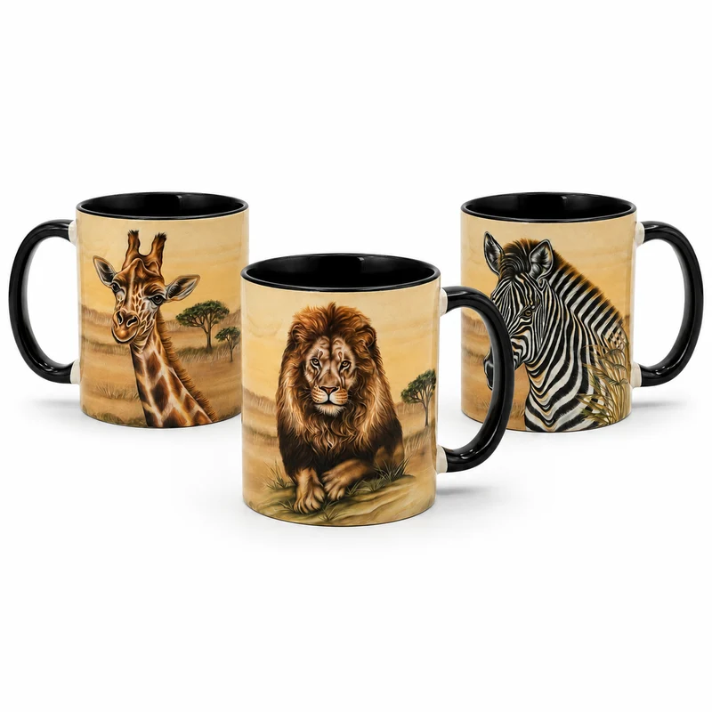 Tasse Savanne Serie – Keramiktasse mit Savannenmotiven