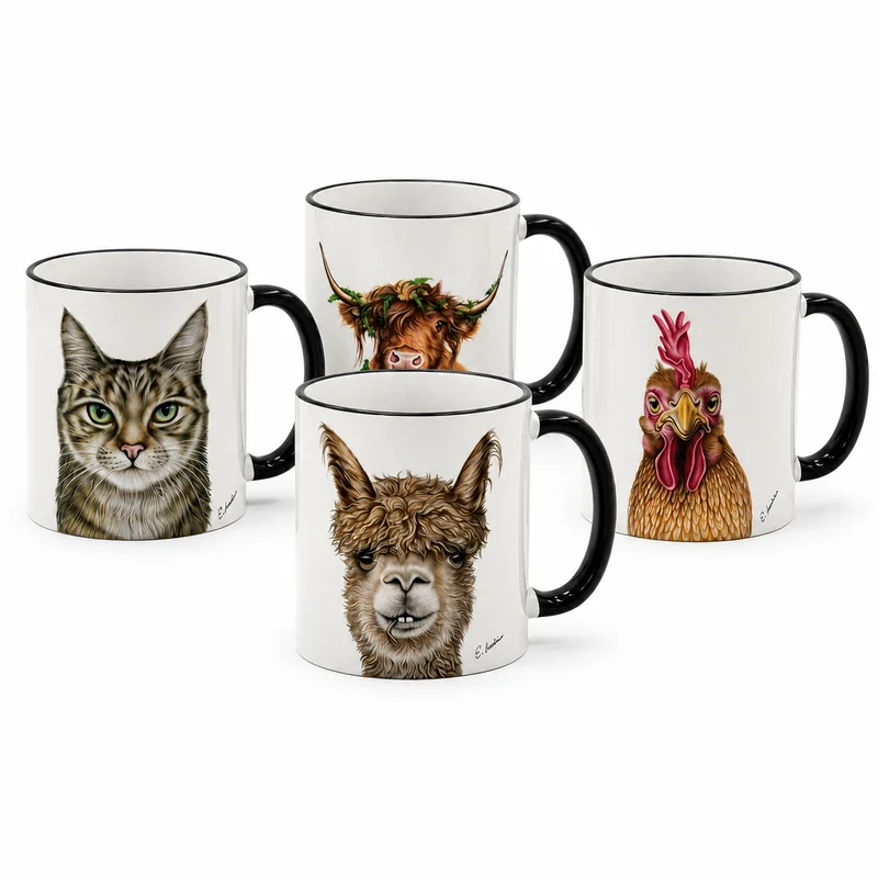 Tasse Bauernhof Serie – Keramiktasse mit Bauernhofmotiven