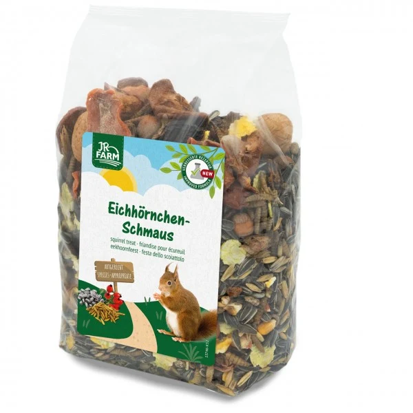 JR FARM Eichhörnchen-Schmaus – Ausgewogene Futtermischung für Eichhörnchen