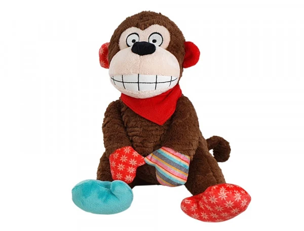 Plüsch-Affe – Hundespielzeug mit Squeaker