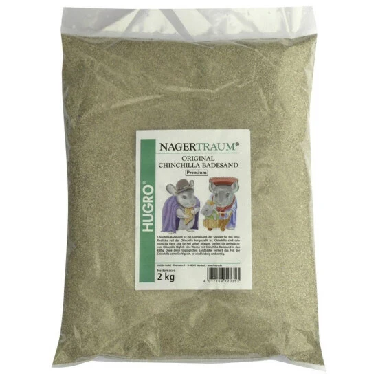 Chinchilla-Sand Badesand Premium, für Nager von Hugro