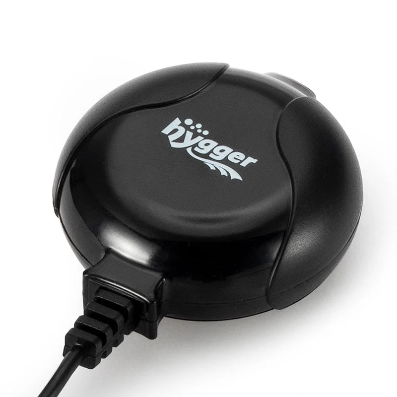 Leise Sauerstoffpumpe fürs Aquarium / Mini Round Aquarium Air Pump von hygger (schwarz)