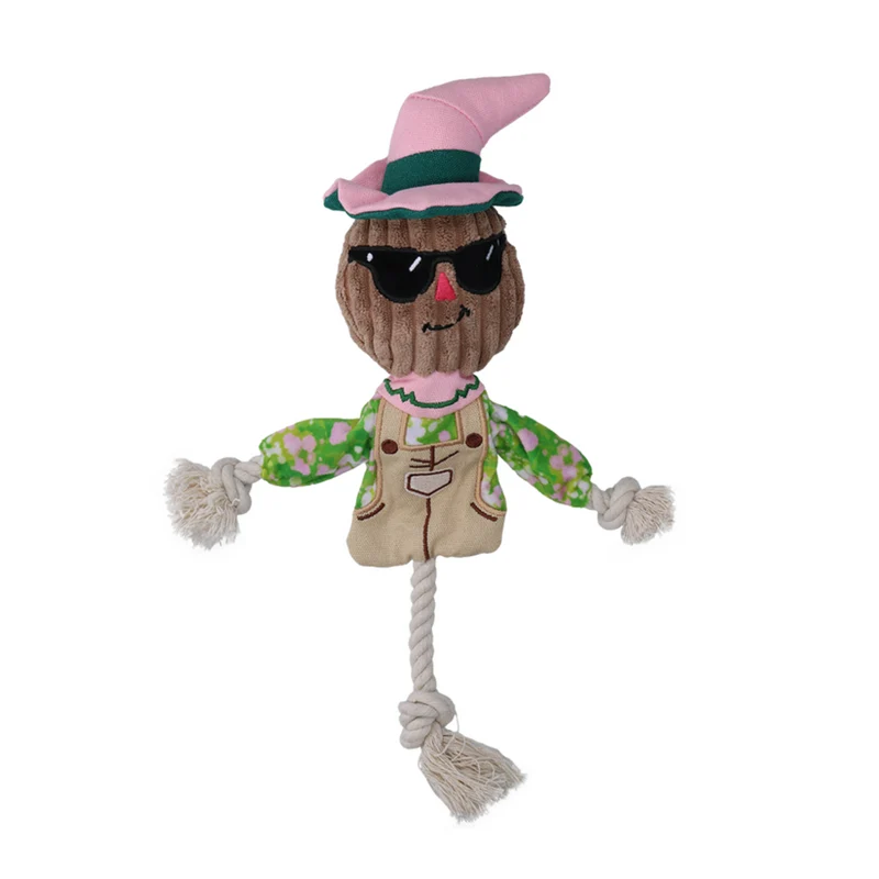 Garden Paws Scarecrow Scary Harry Hundespielzeug mit innenliegenden Seil