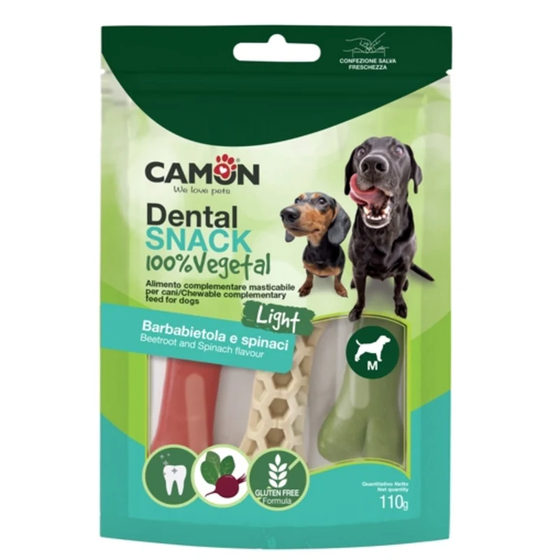 CAMON Veggie Dental Snack Hexabone – Veganer Hundesnack für gesunde Zähne