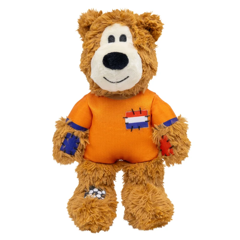 KONG Wild Knots Nation Sport Bear – Plüsch-Hundespielzeug im Fussball-Trikot