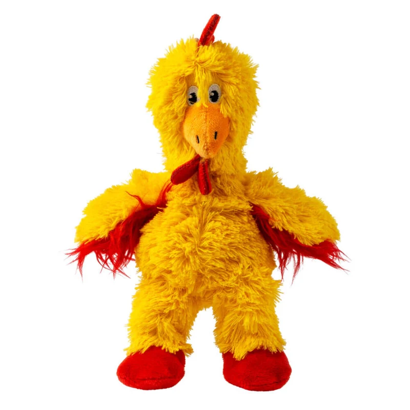 KONG Knots Chicken – Plüsch-Hundespielzeug mit Knotenseil & Quietscher