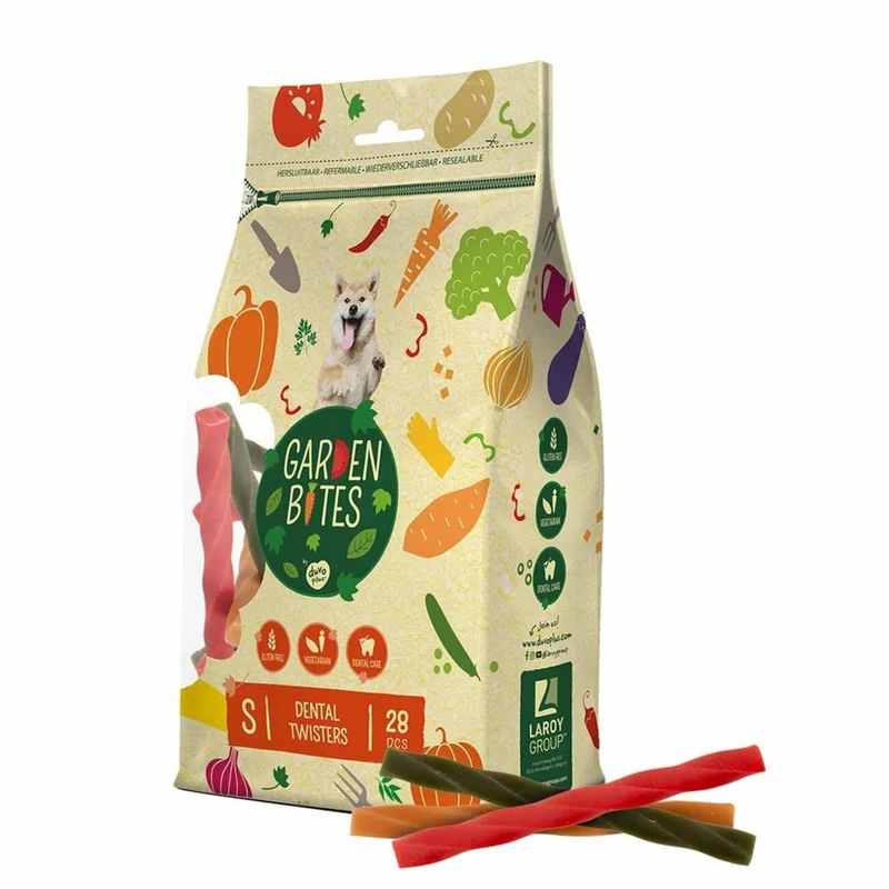 Duvo+ Garden Bites Dental Twisters Mehrfarbig - Veggie-Snack für Hunde