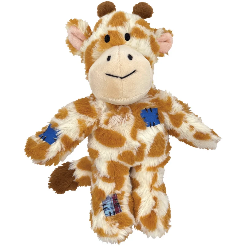 KONG Wild Knots Giraffe – Plüsch-Hundespielzeug mit Seilskelett | S/M & M/L