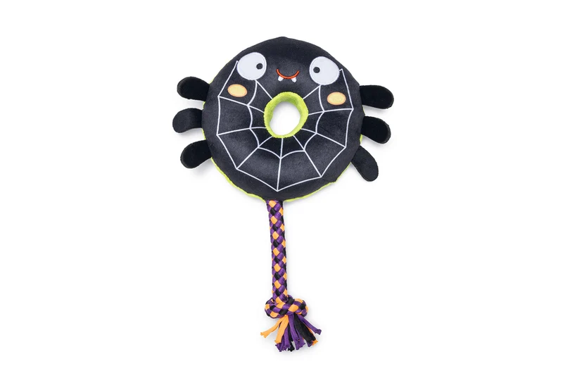 Beeztees Halloween Hundespielzeug – Spinne & Fledermaus Seilspielzeug