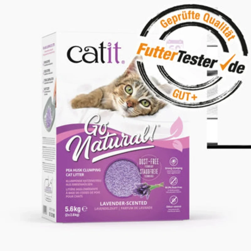 Go Natural!, klumpende Katzenstreu, aus Erbsenhülsen, 2 x 2,8kg (5,6kg)