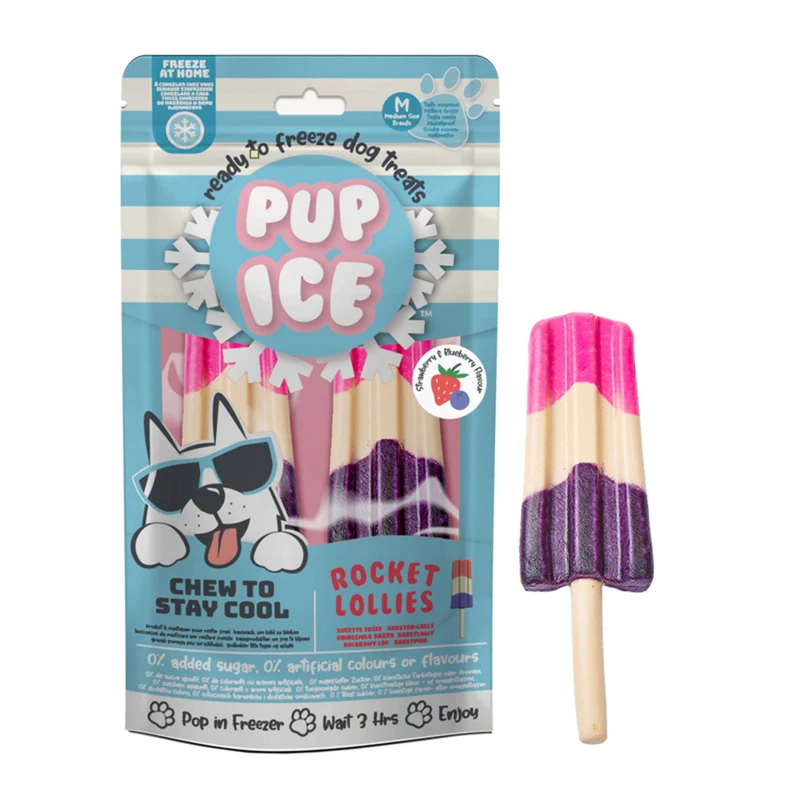 Pup Ice Dog Snack Rocket Lollies