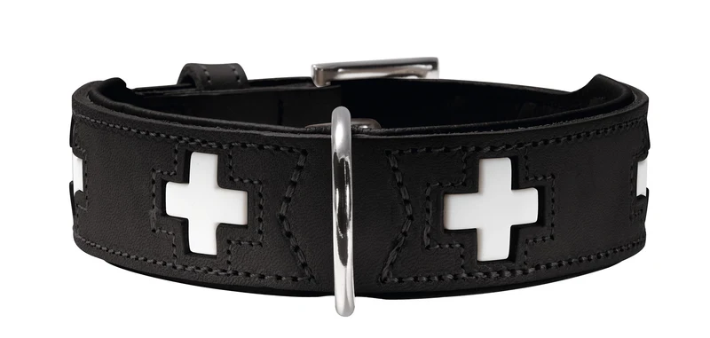 SWISS Set Halsband & Leine | schwarz