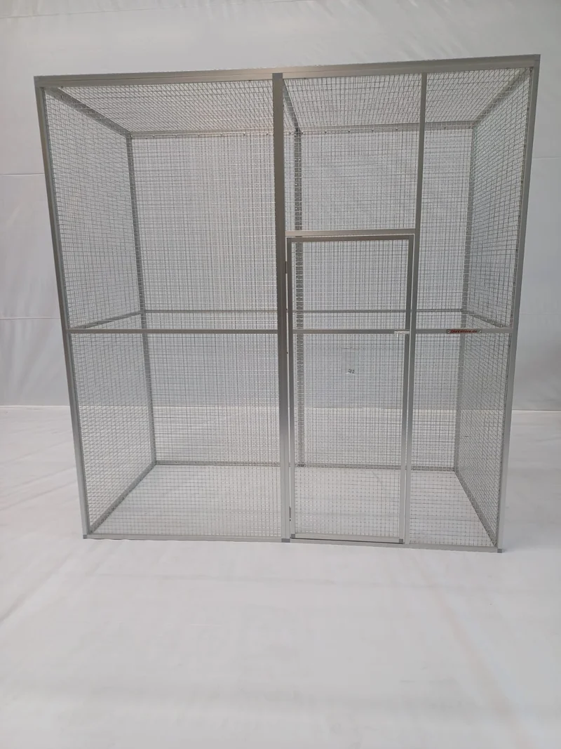 Voliere 100x204,8 cm aus Aluminium in eloxiert / Innenvoliere - Außenvoliere