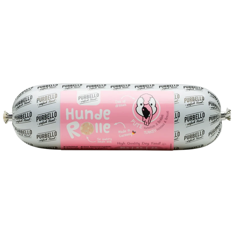 PURBELLO HundeRolle Pute mit Brokkoli & Kartoffeln 800 g