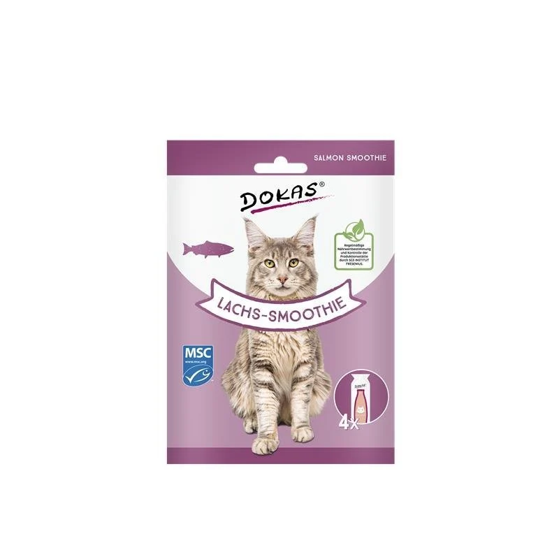Dokas Katzensnack Smoothie Lachs – 4 x 30 ml