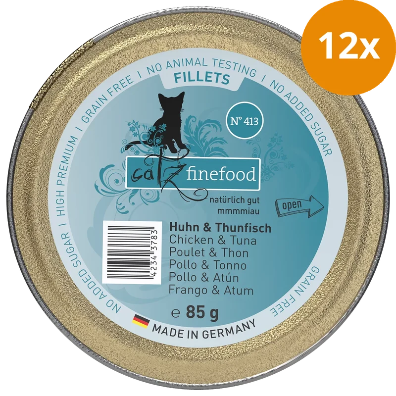 catz finefood Schale Fillets No. 413 Huhn & Thunfisch 85 g