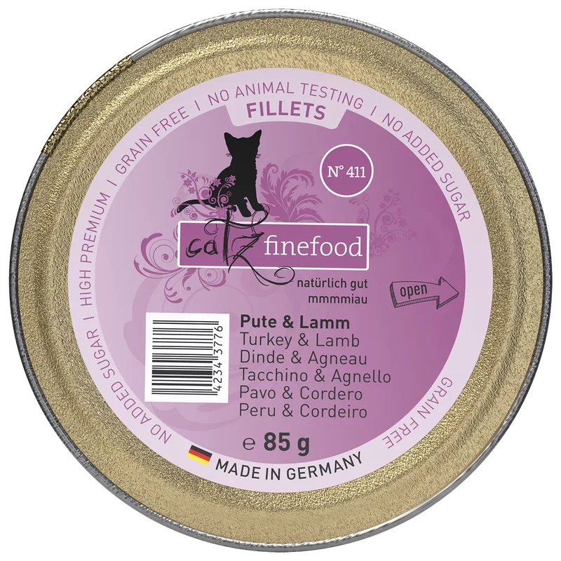 catz finefood Schale Fillets No. 411 Pute & Lamm 85 g