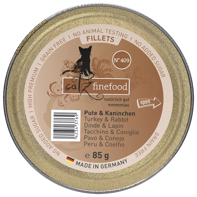 catz finefood Schale Fillets No. 409 Pute & Kaninchen 85 g