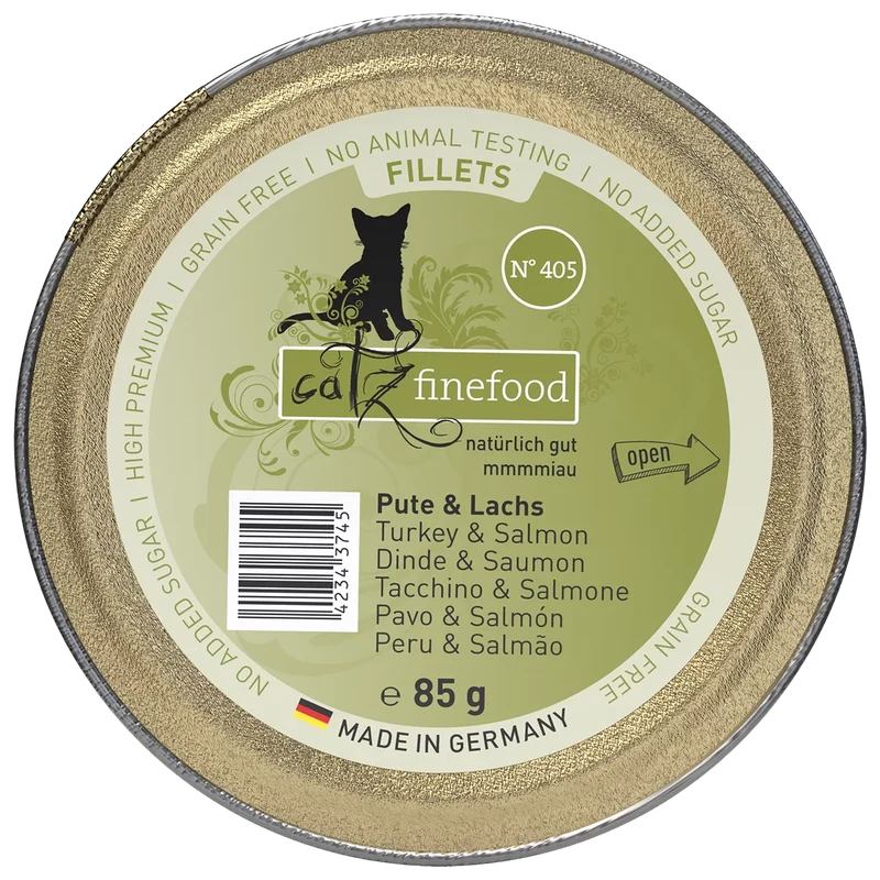 catz finefood Fillets No. 405 - Pute, Huhn & Lachs in Jelly 85 g