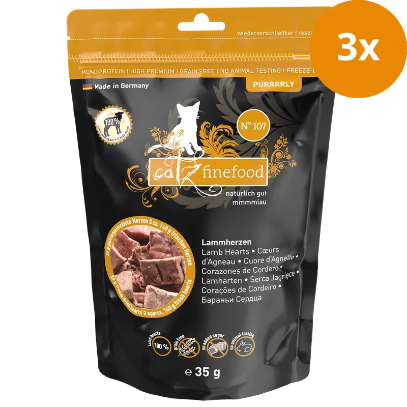 catz finefood Purrrrly No. 107 - Lammherzen 35 g