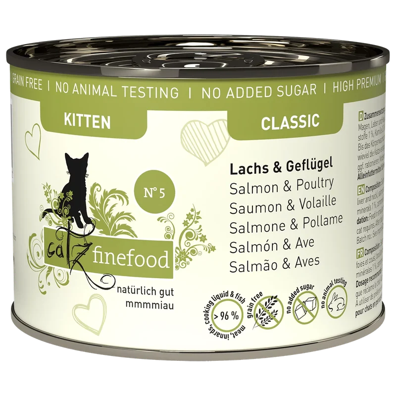 catz finefood Kitten No. 5 Lachs & Geflügel 200 g