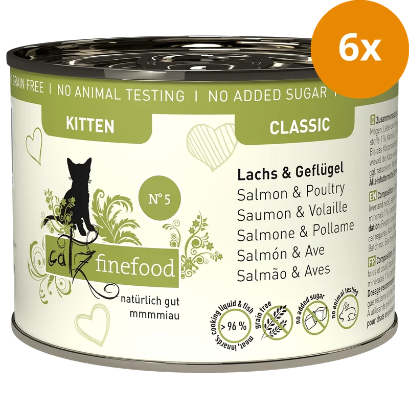 catz finefood Kitten No. 5 Lachs & Geflügel 200 g