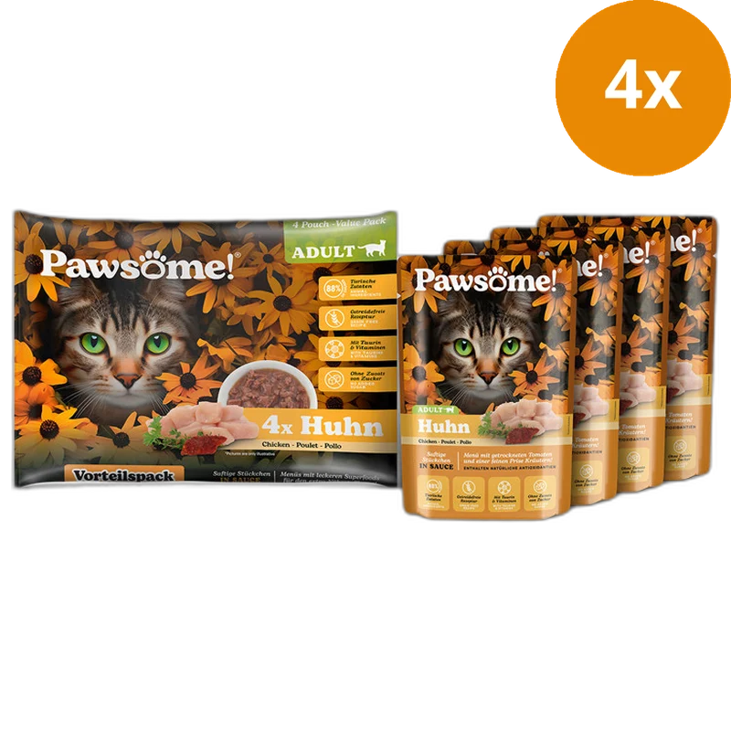 Pawsome! Adult Huhn 4 x 85 g Multipack