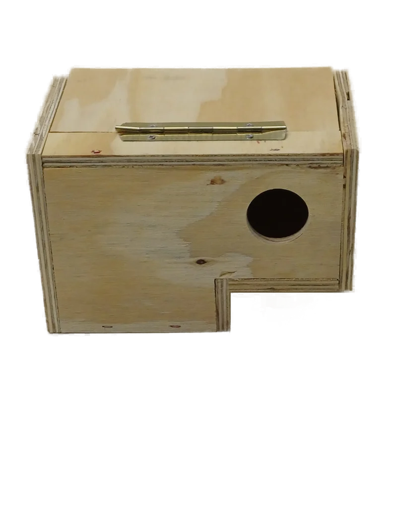 Nistkasten Nr. 16 für Sperlingspapageien/Finken Zuchtboxen (Öffnung rechts)