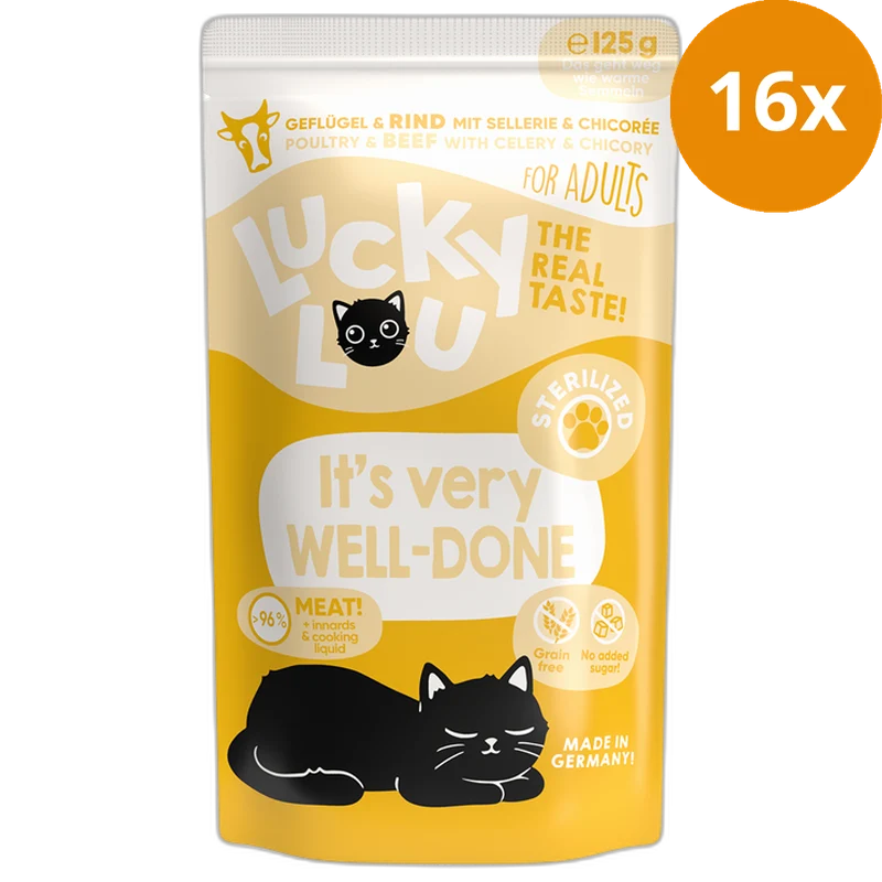Lucky Lou PB Lifestage Sterilized Geflügel + Rind 125 g