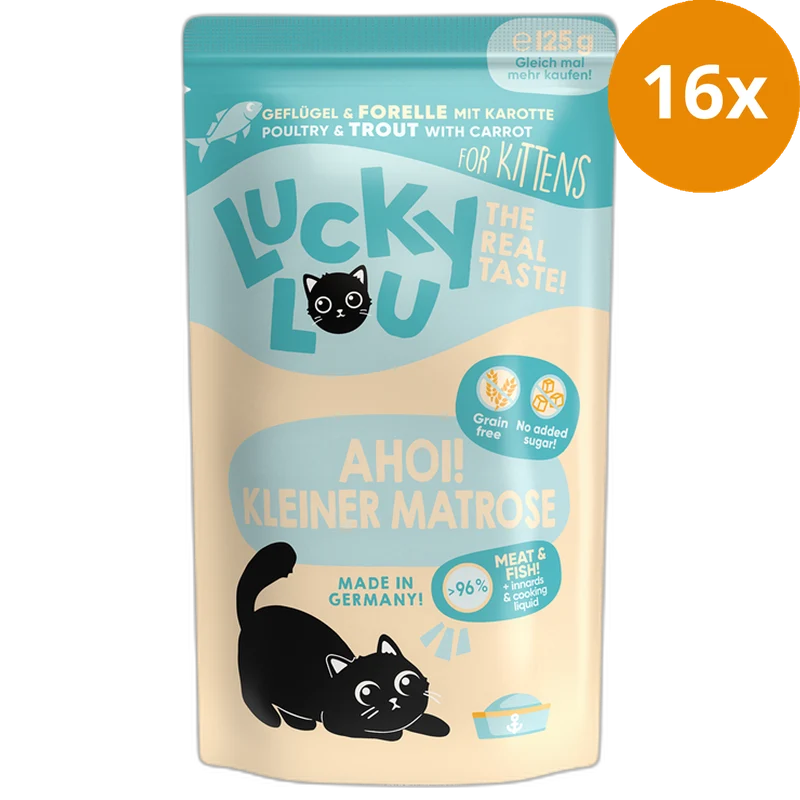 Lucky Lou PB Lifestage Kitten Geflügel + Forelle 125 g