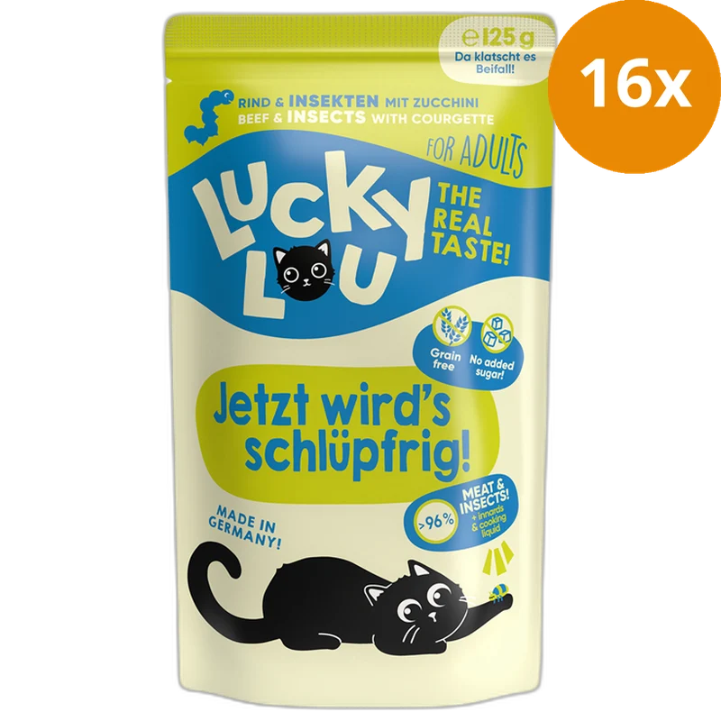 Lucky Lou PB Lifestage Adult Rind + Insekten 125 g