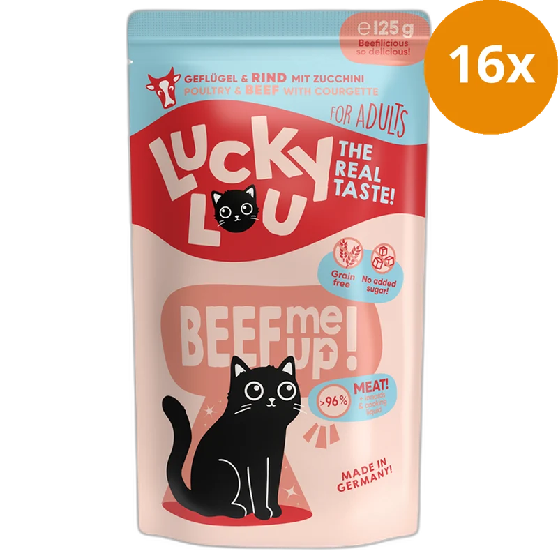 Lucky Lou PB Lifestage Adult Geflügel + Rind 125 g
