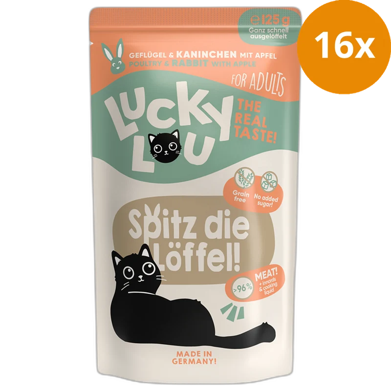 Lucky Lou PB Lifestage Adult Geflügel + Kaninchen 125 g