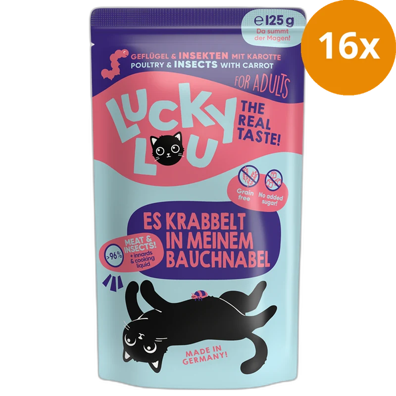 Lucky Lou PB Lifestage Adult Geflügel + Insekten 125 g