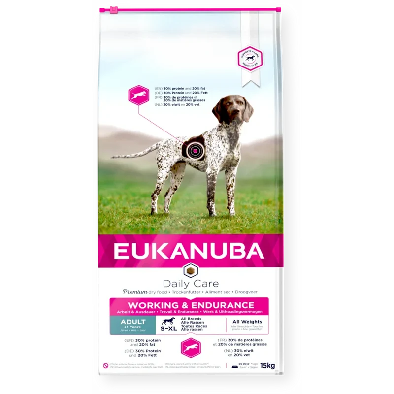 EUKANUBA Trockenfutter für ausgewachsene Hunde; Care Working & Endurance
