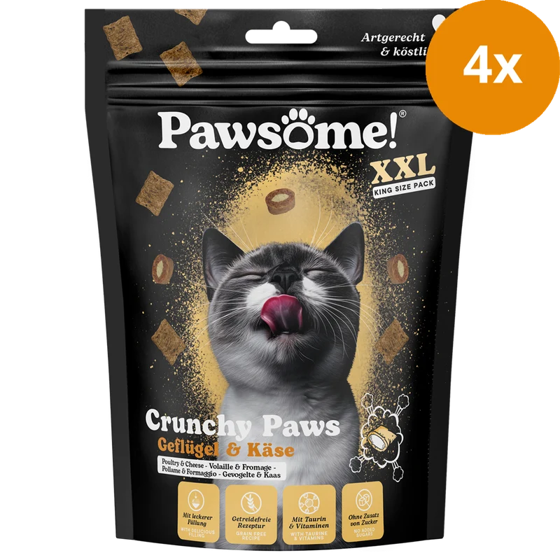 Pawsome! Crunchy Paws Geflügel & Käse 150 g