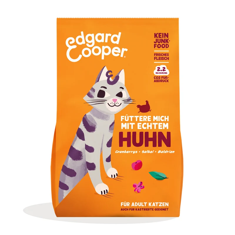 Edgard & Cooper Trockenfutter Adult Frisches Freilandhuhn mit Cranberrys, Salbei und Baldrian