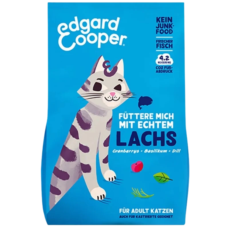Edgard & Cooper Trockenfutter Adult frischer Atlantik-Lachs mit Cranberrys, Basilikum und Dill