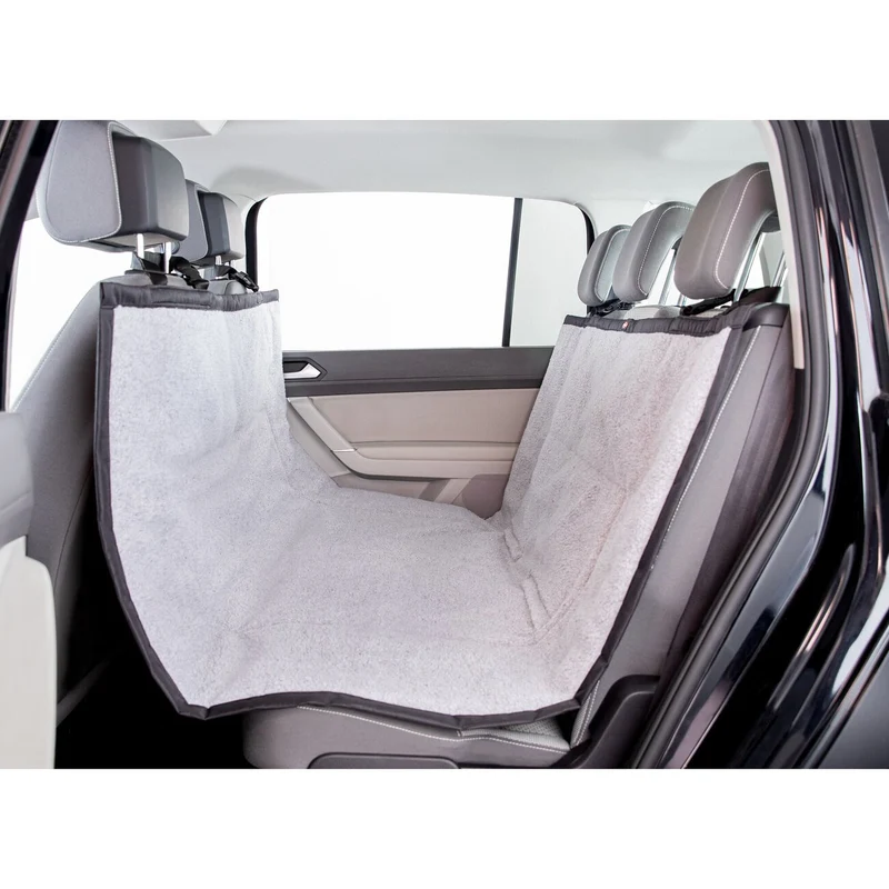 TRIXIE Autoschondecke Hund Rückbank – Lammfell-Optik, wasserabweisend, 1,45×1,60 m